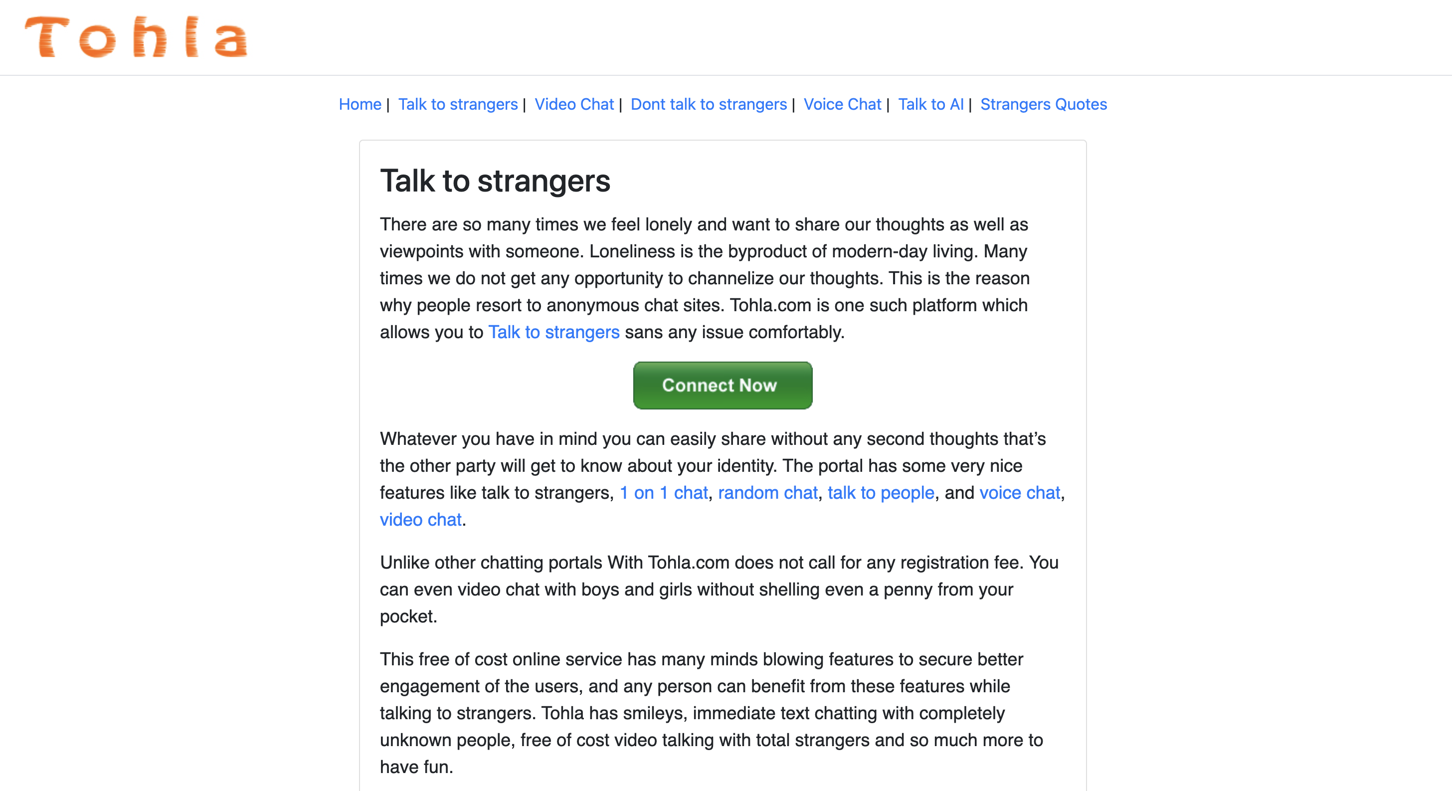 Tohla - Talk to Strangers